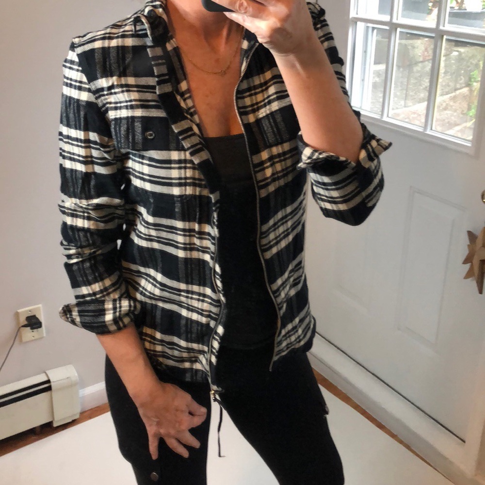 CHAPS zip up flannel